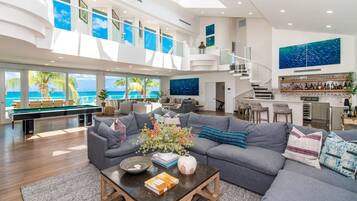 Smart TV, foosball, table tennis, stereo