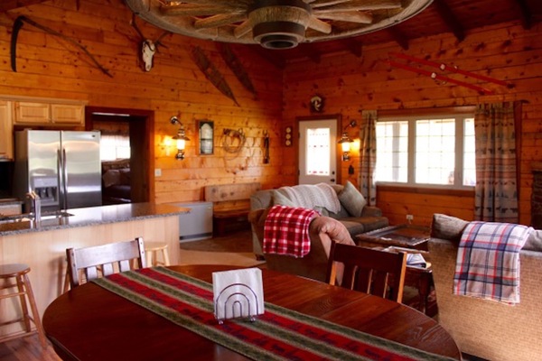 Smart TV, chimenea, reproductor de DVD, libros