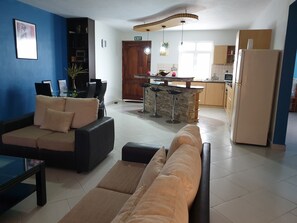 Televisión, reproductor de DVD, libros y estéreo 