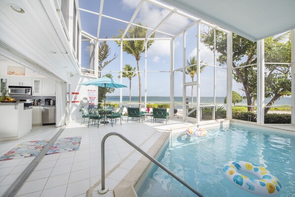 Outdoor pool, a heated pool