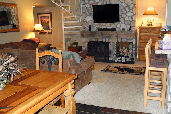 Living Room with new HD television.