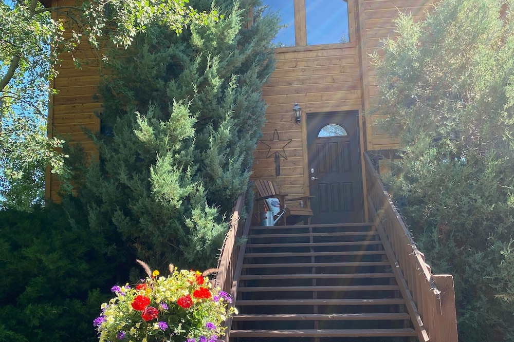 Charming home on Ski Hill Road with lush landscaping and a hot tub, as of 11-7.