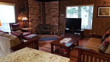 TV, fireplace, DVD player