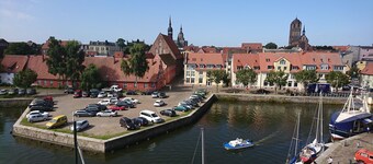 Asunto maailmanperintöluetteloon kaupunki Stralsund, lÀhellÀ rantoja ItÀmeri