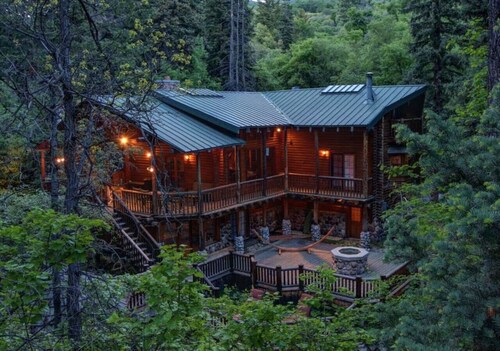 Log Cabin On The Stream w/hot tub • Mountain Cabins Utah