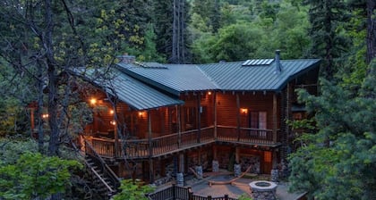 Log Cabin On The Stream w/hot tub • Mountain Cabins Utah
