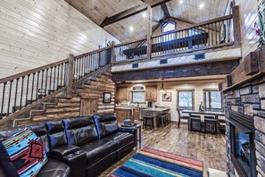 Smart TV, fireplace, DVD player