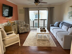 Een flatscreentelevisie