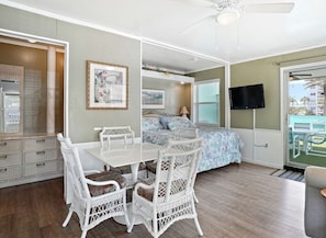 Dining Area and King Sized Bed