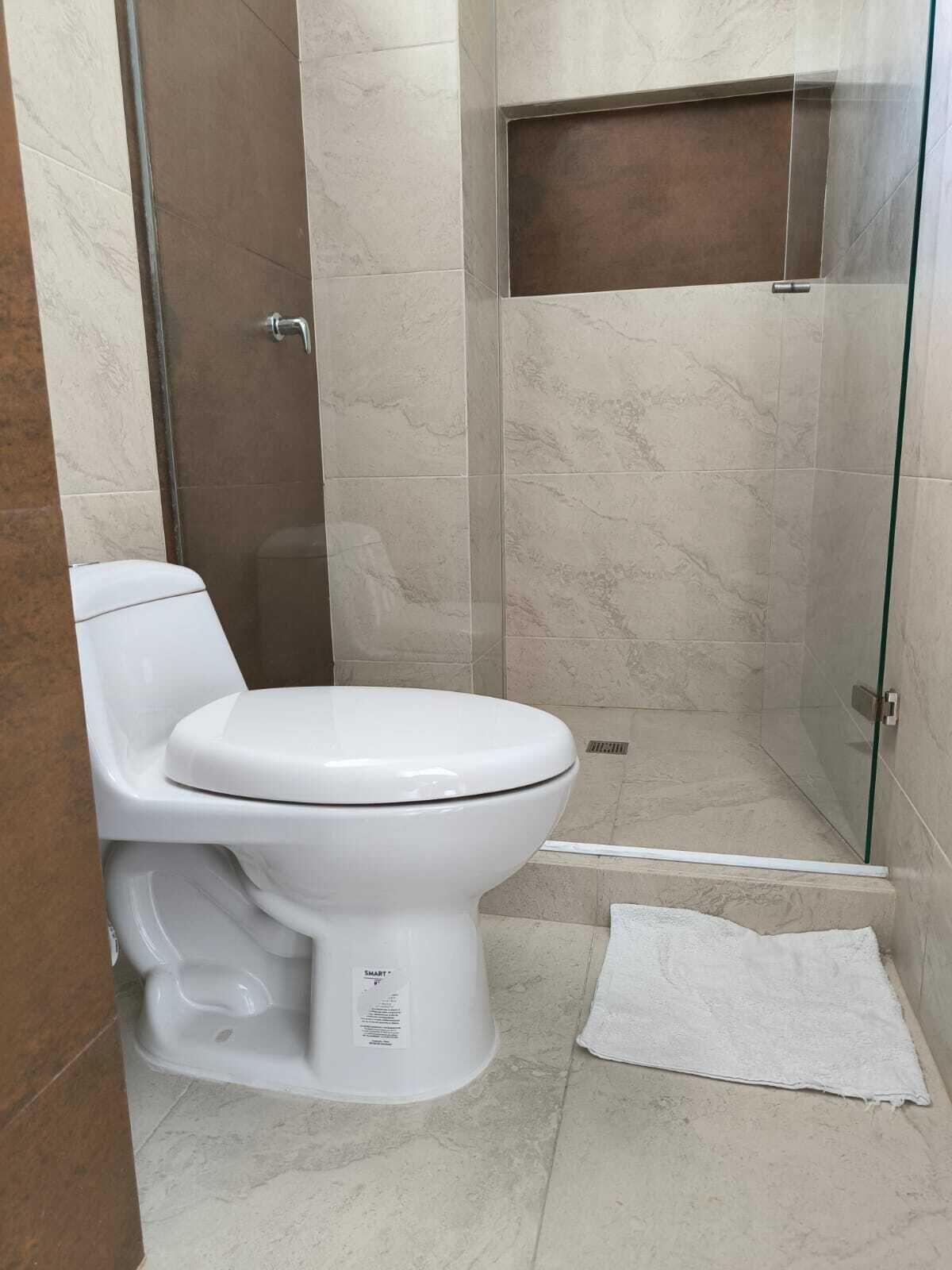 shower, rainfall showerhead, towels