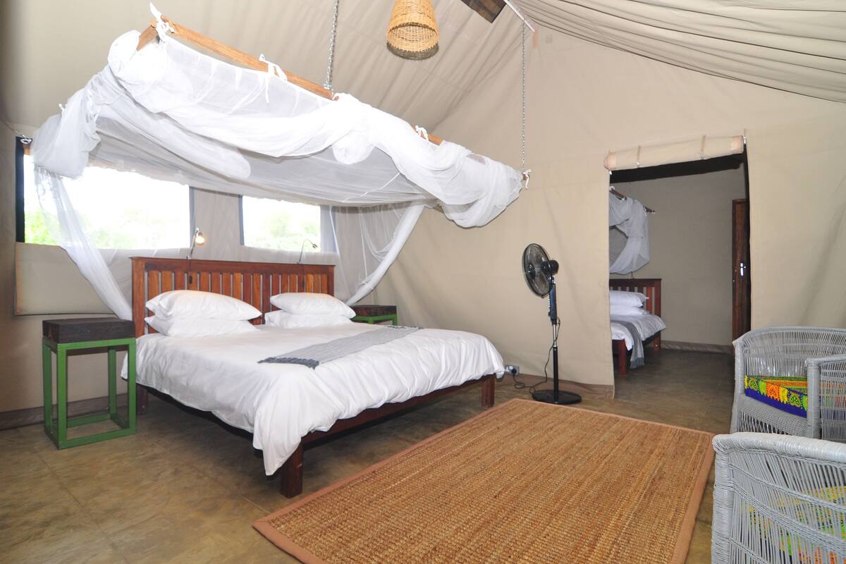 Family Tent | Cribs (free), individually decorated, individually furnished, bed sheets