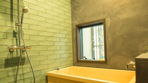 Basic House, Multiple Beds, Non Smoking | Bathroom | Separate tub and shower, deep soaking tub, slippers, towels - Fine House (Kyoto)