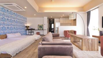 客房, 非吸煙房 (201 BLUE) | 2 間睡房、書桌、免費 Wi-Fi、床單