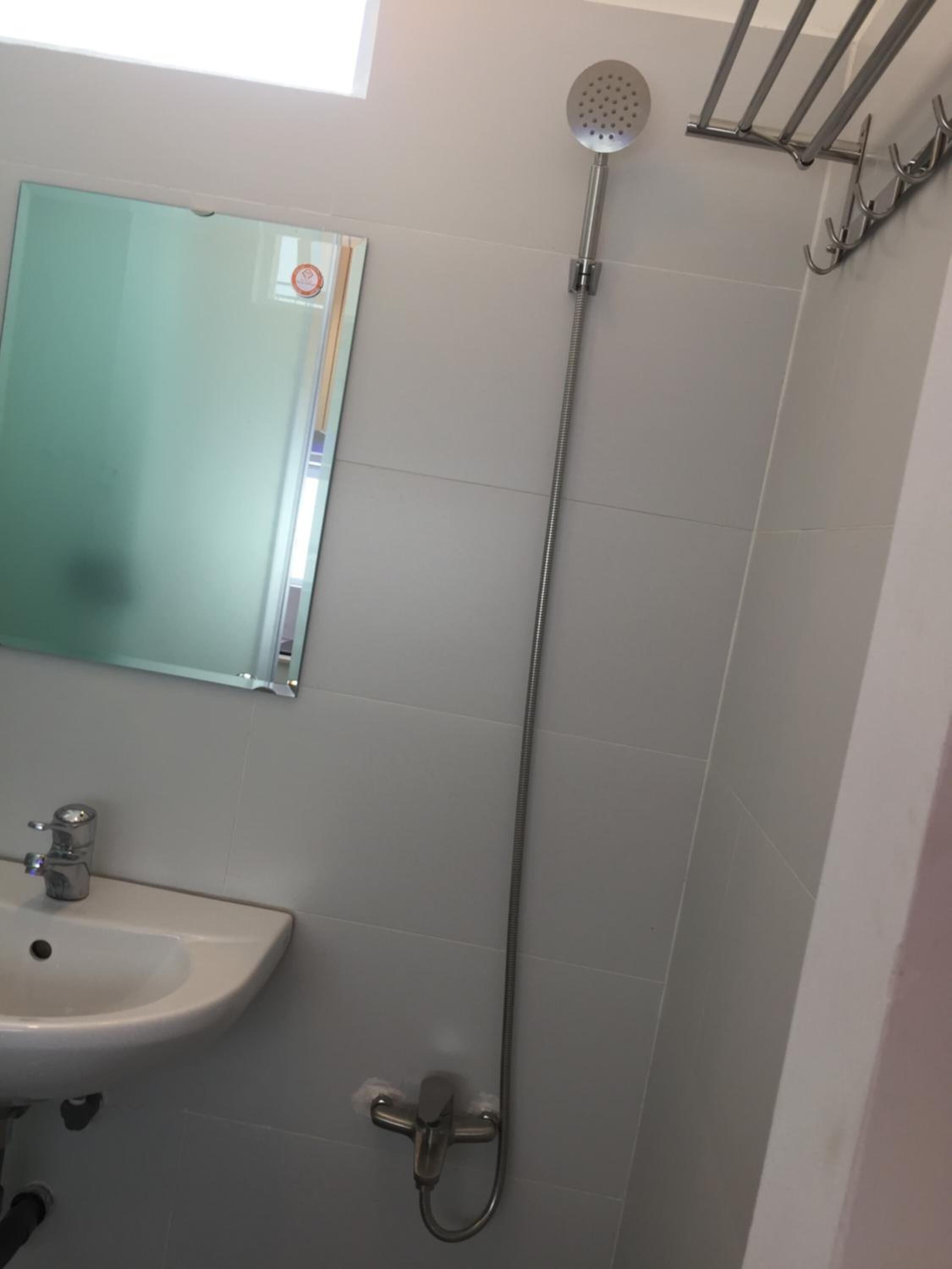 Shower, free toiletries, hair dryer, bathrobes