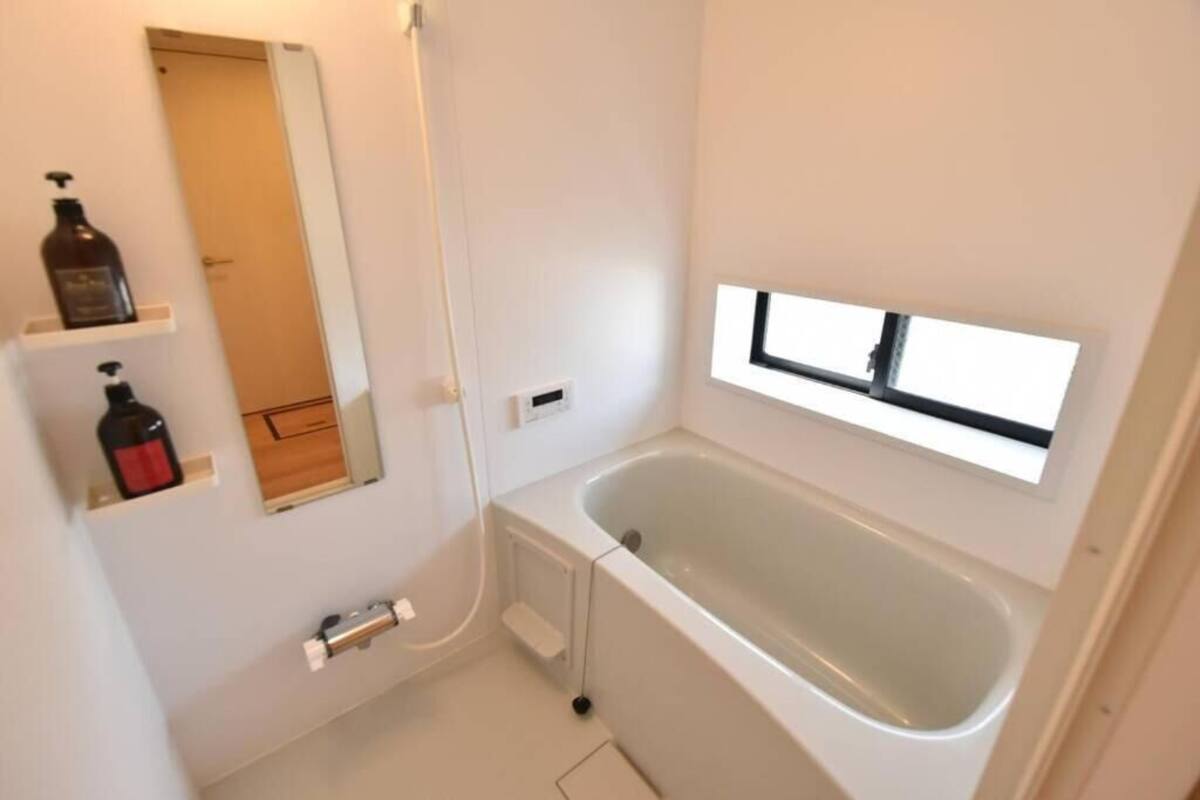 separate bathtub and shower, free toiletries, hair dryer