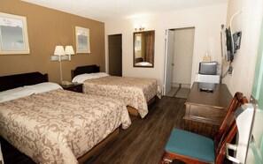 Standard Room, 2 Double Beds, Non Smoking | Free WiFi, bed sheets