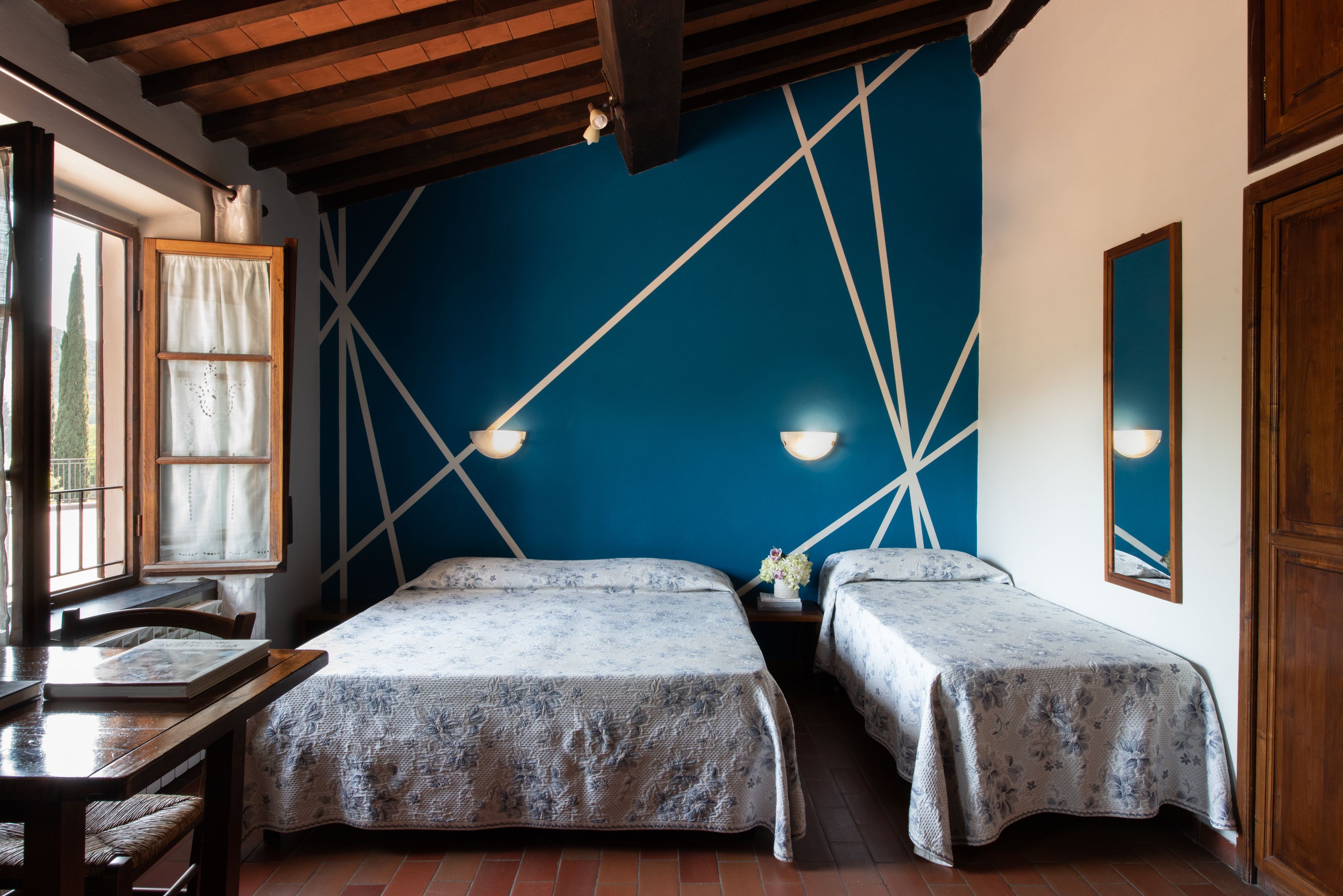 classic triple room, 1 double bed, annex building | 1 bedroom, in-room safe, individually decorated, desk