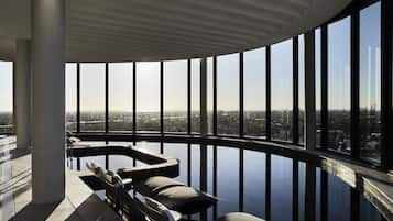 Indoor pool, open 7:00 AM to 10:00 PM, sun loungers