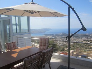 Balcony view - Alekos Beach Houses-Marina (Kefalonia)