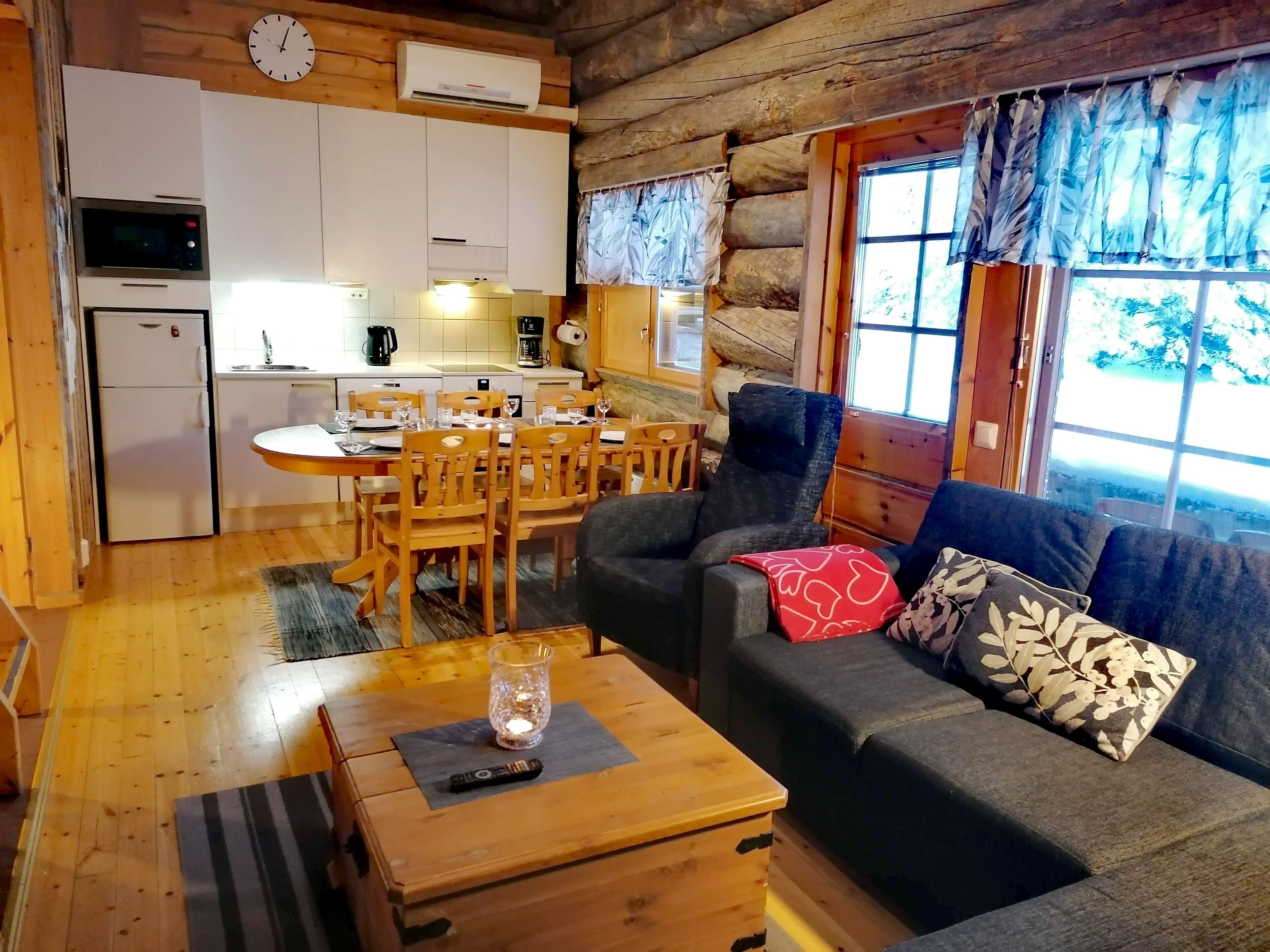 Apartment, 2 Bedrooms, Sauna | Living room | 42-inch Smart TV with digital channels, fireplace, heated floors