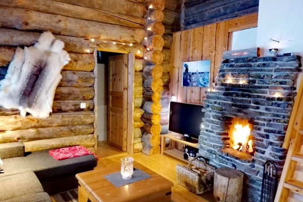 Apartment, 2 Bedrooms, Sauna | Living room | 42-inch Smart TV with digital channels, fireplace, heated floors