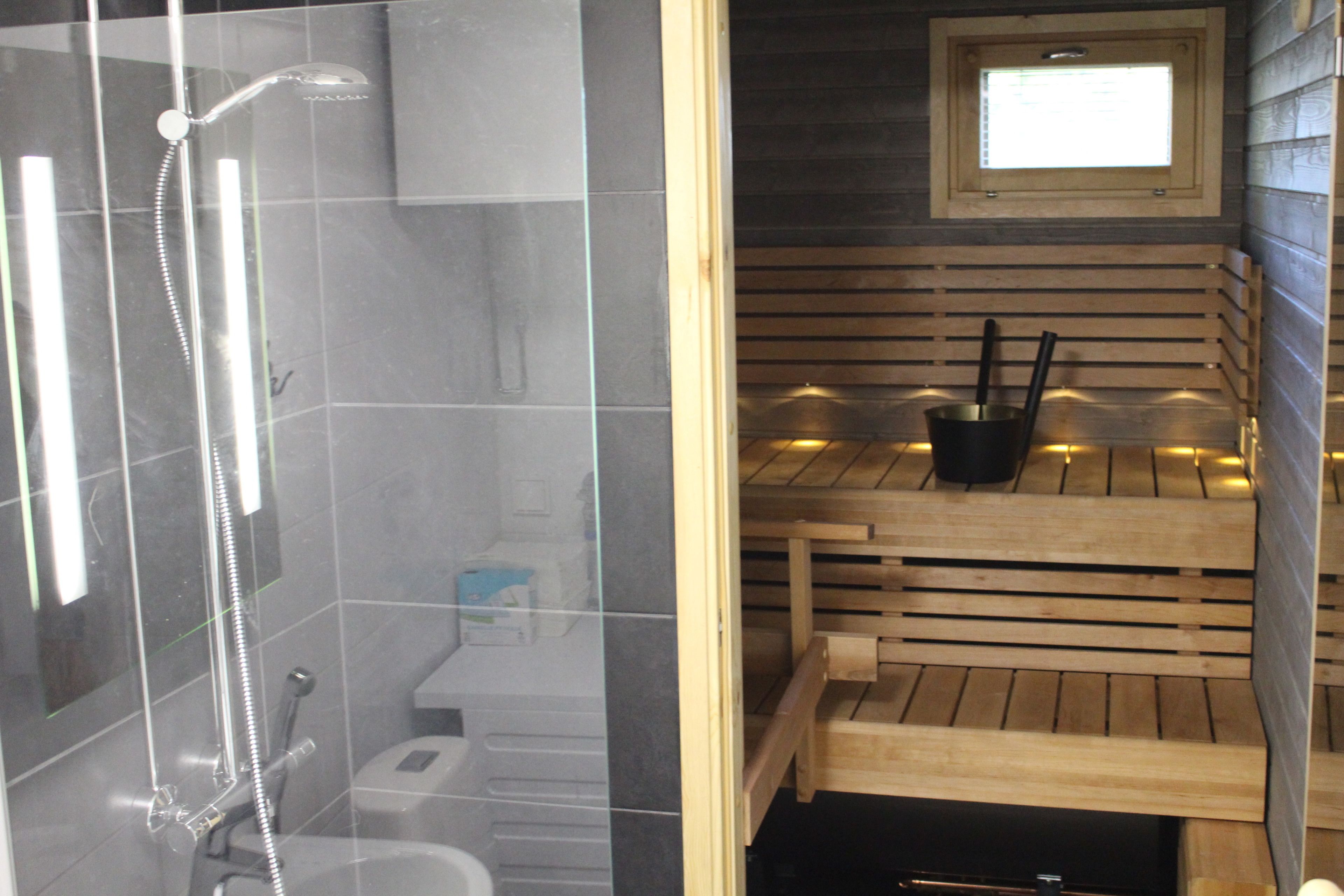 Shower, hydromassage showerhead, hair dryer, bidet