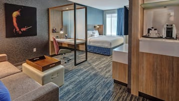 Premium bedding, down comforters, pillowtop beds, in-room safe