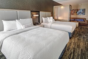 Premium bedding, down comforters, pillowtop beds, in-room safe