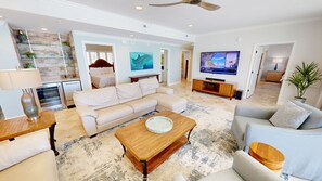 Condo, 3 Bedrooms | Living area | TV