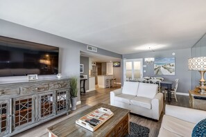 Condo, 2 Bedrooms | Living room | 30-inch TV with cable channels - Holiday Surf & Racquet 402 2 Bedroom Condo by RedAwning (Destin)
