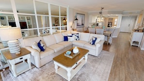 Condo, 2 Bedrooms | Living area | 30-inch TV with cable channels - Inlet Reef 605 2 Bedroom Condo by RedAwning (Destin)