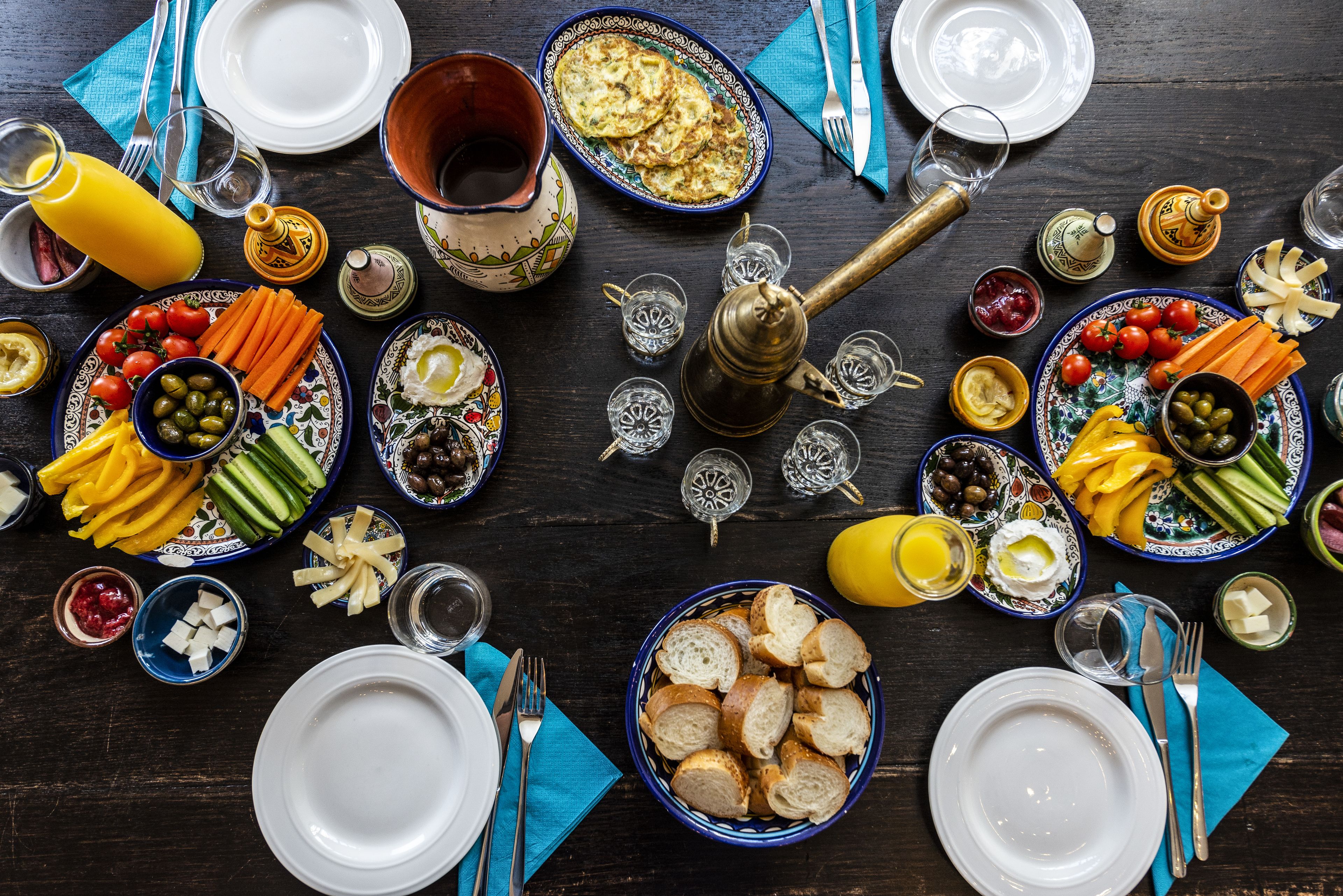 daily local cuisine breakfast (ils 50 per person)