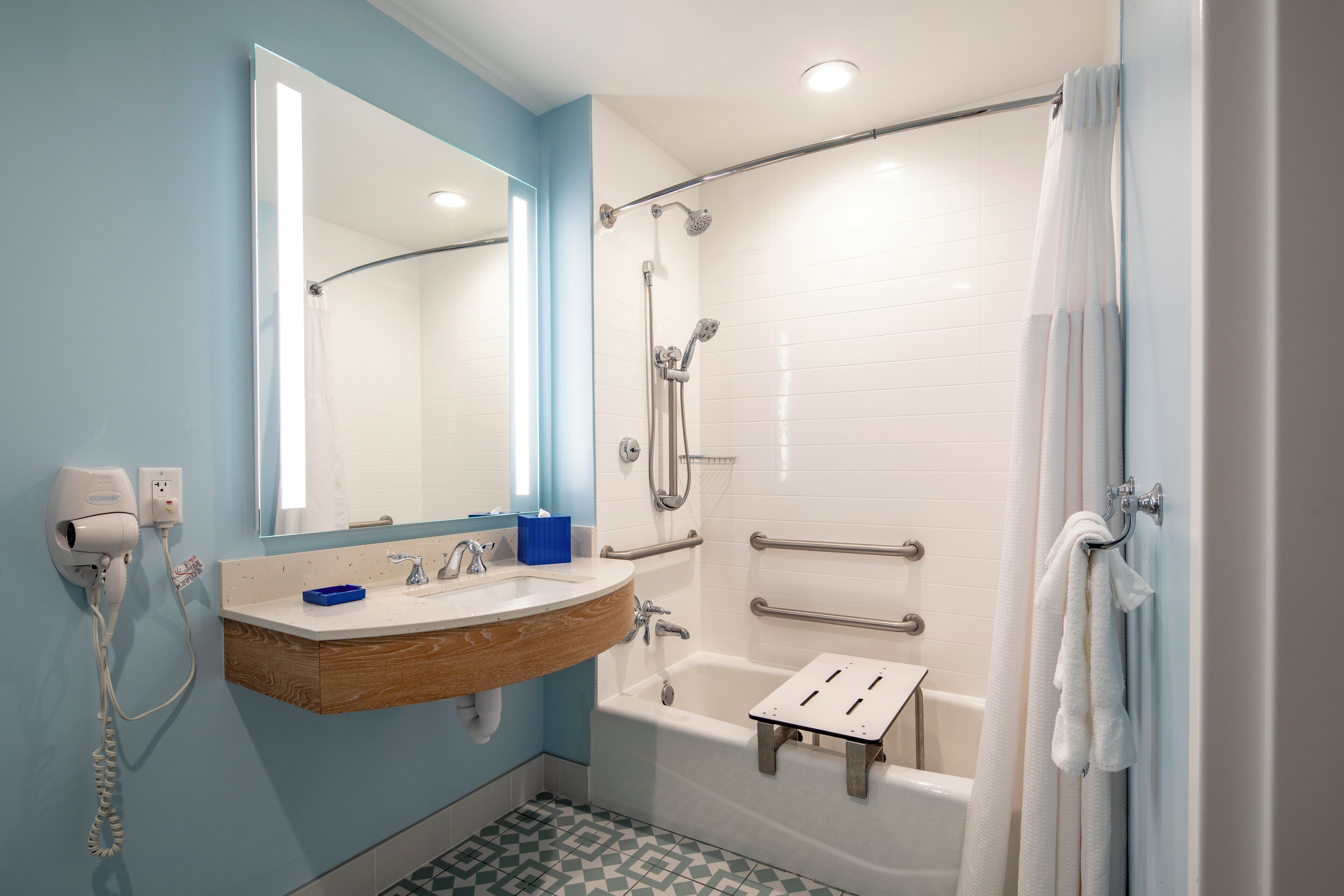 free toiletries, hair dryer, towels, soap