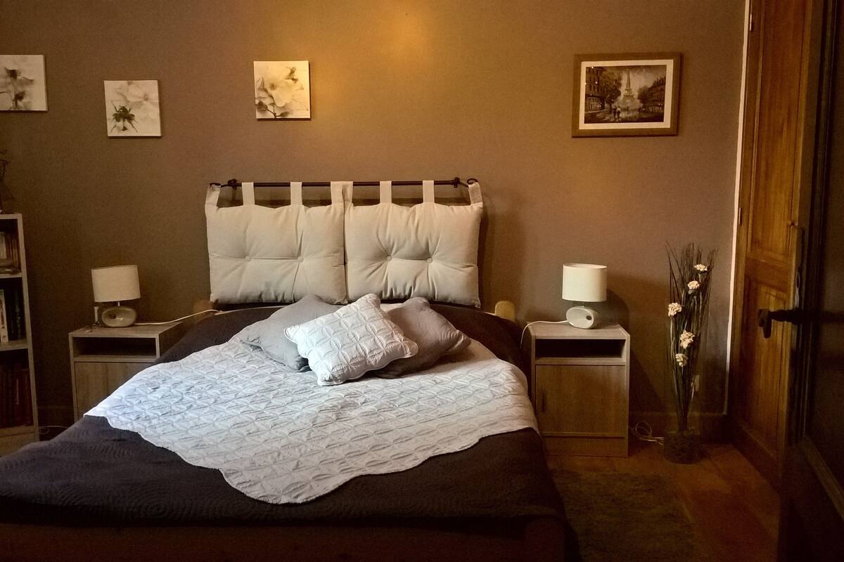 Camera doppia, 1 letto queen, vista giardino | Una scrivania, ferro/asse da stiro, Wi-Fi gratuito, lenzuola