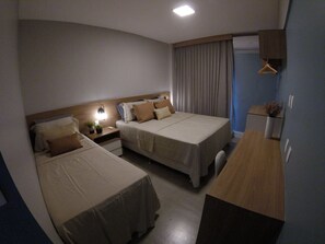 Blackout curtains, iron/ironing board, free WiFi, bed sheets
