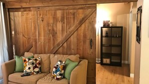 Family Condo, 1 Queen Bed with Sofa bed, Non Smoking, Mountainside | Living room | TV, fireplace - Rustic Mountainside Chalet - Unit 902 (The Blue Mountains)