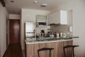 Apartment, 1 Schlafzimmer | Eigene Küche | Großer Kühlschrank, Mikrowelle, Ofen, Herdplatte