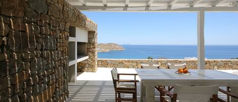 Design Villa, 4 Bedrooms, Ocean View (Levanda) | Terrace/patio