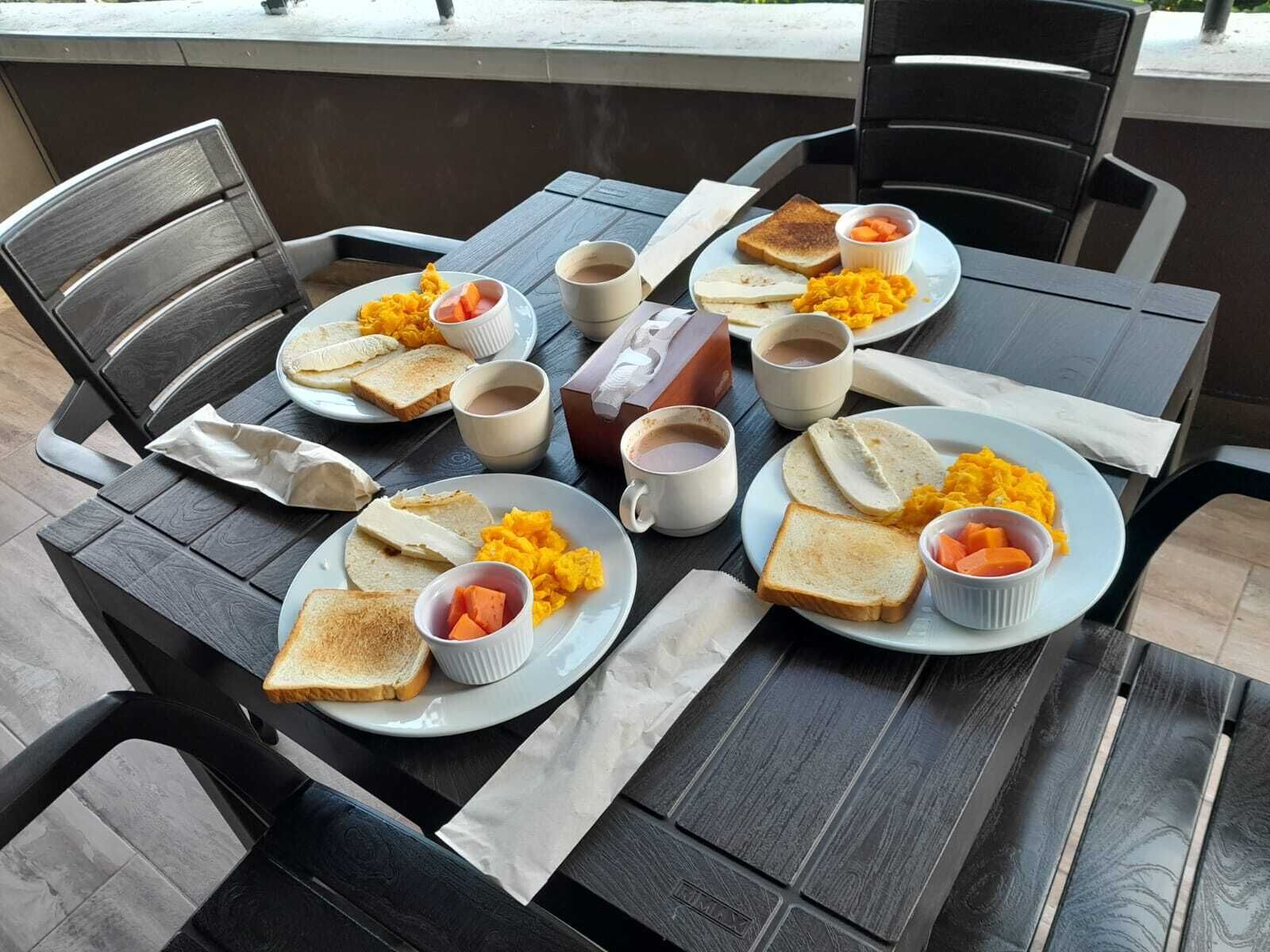 Daily cooked-to-order breakfast for a fee