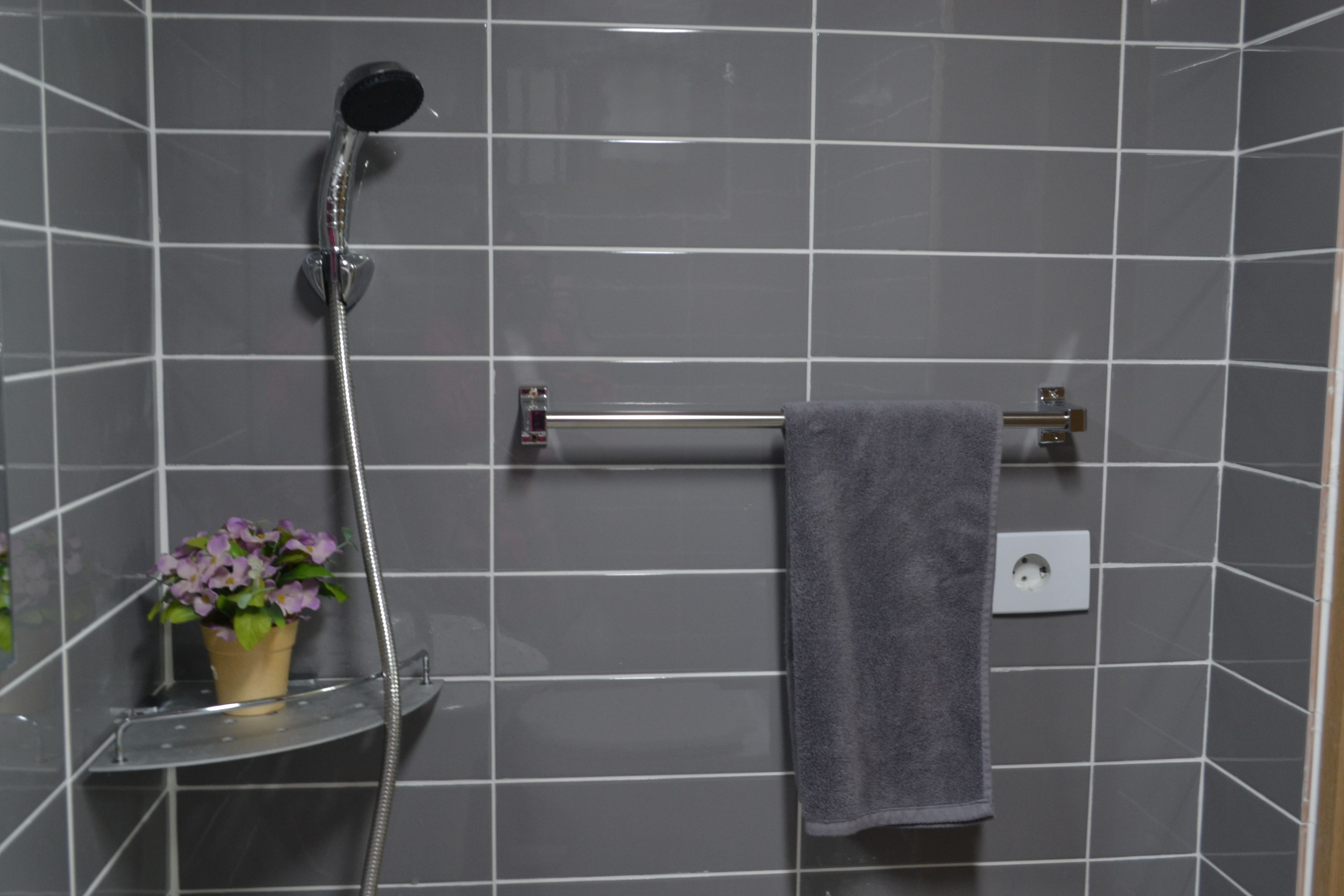 Blue House | Bathroom | Shower, free toiletries, hair dryer, towels