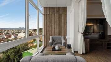 Deluxe Double Room, City View | Minibar, in-room safe, desk, laptop workspace