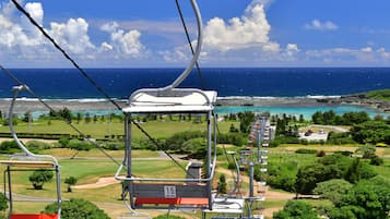 Private beach nearby, white sand, beach cabanas, beach umbrellas