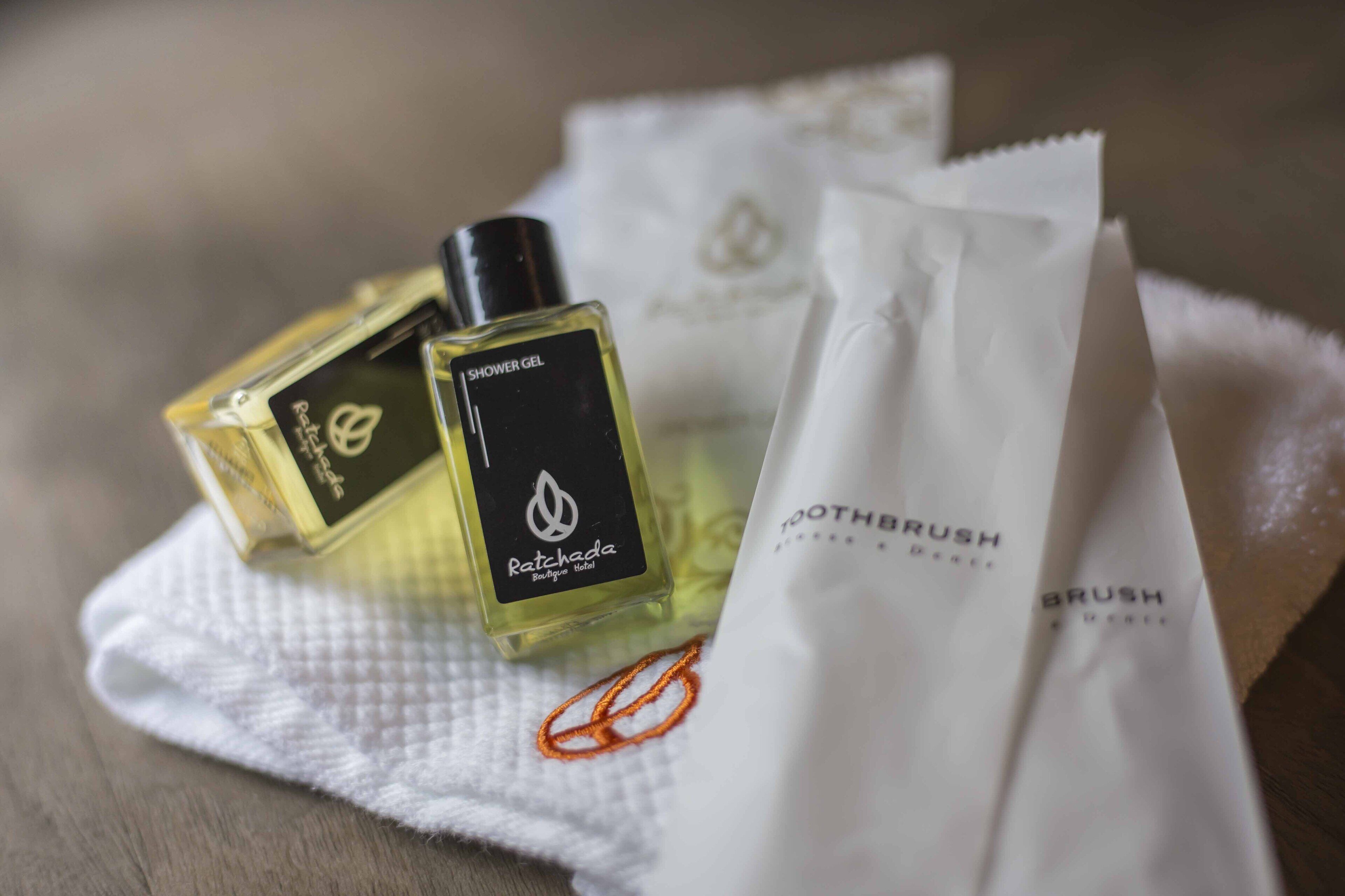 free toiletries, hair dryer, towels