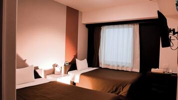 Desk, free WiFi, bed sheets