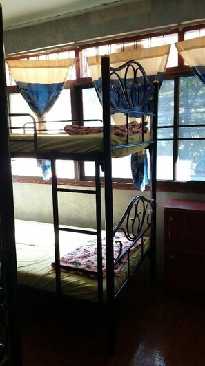 Blackout curtains, free WiFi, bed sheets