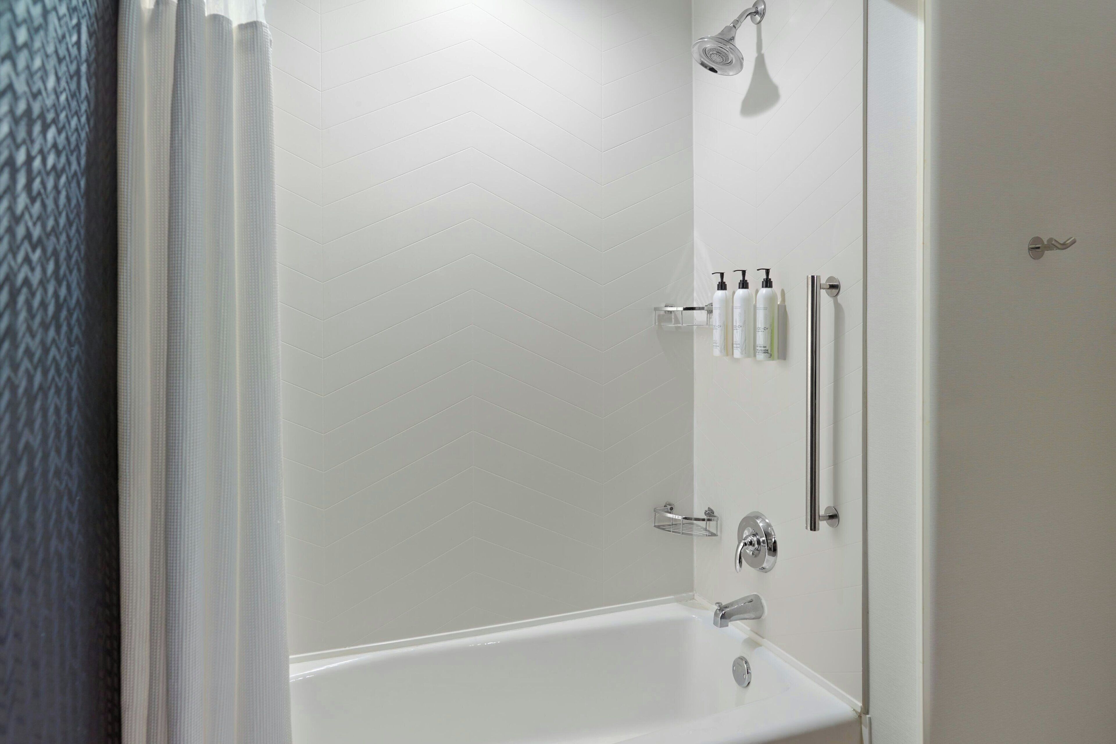 desk, laptop workspace, blackout curtains, iron/ironing board