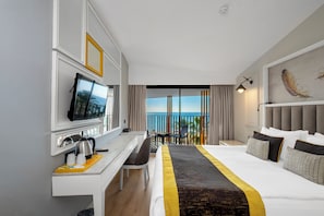 Economy Room, Sea View, Beachfront | Minibar, soundproofing, free WiFi, bed sheets