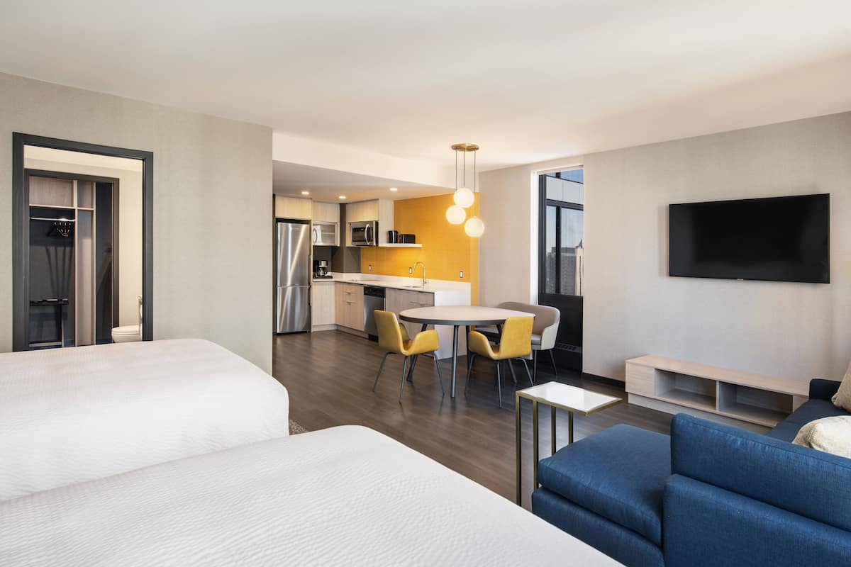 Studio, 2 Queen Beds, Non Smoking | 1 bedroom, in-room safe, desk, blackout drapes