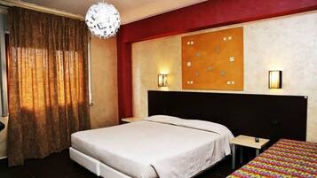 Desk, free WiFi, bed sheets