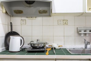 Elite-Apartment | Eigene Küche | Großer Kühlschrank, Herdplatte, Wasserkocher